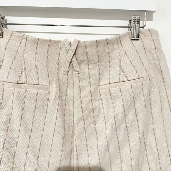 NWOT Anthropologie Significant Other Emery Cotton Blend Stripes Pleated Pants - Picture 13 of 13